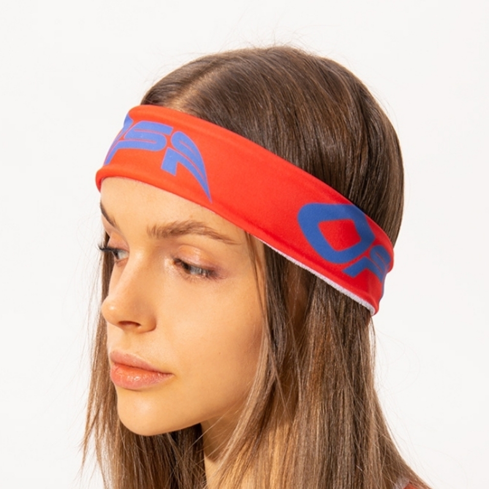 NWT Authentic Off White Active Wavy Logo Headband Orange Blue OS - Picture 1 of 9